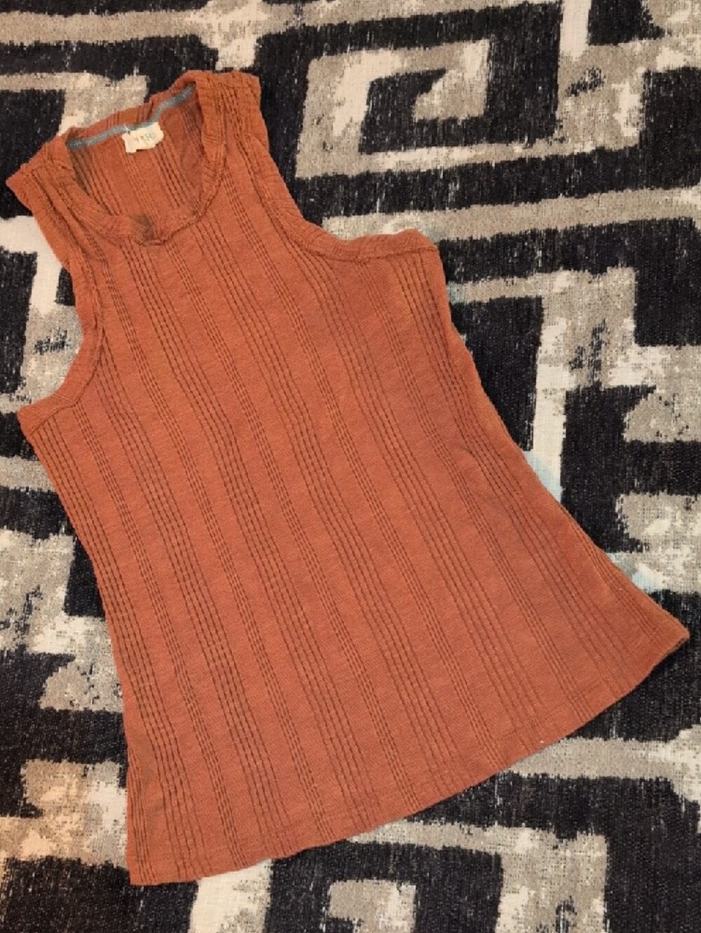 Pilcro Brown Ribbed Tank Top - Picture 6 of 6